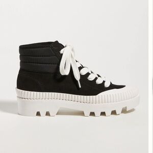 Dolce Vita Black and White Platform Sneakers